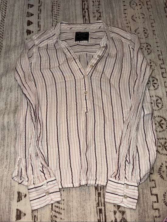 Abercrombie & Fitch Tops - Abercrombie & Fitch - Women's Striped Button-Front Shirt
